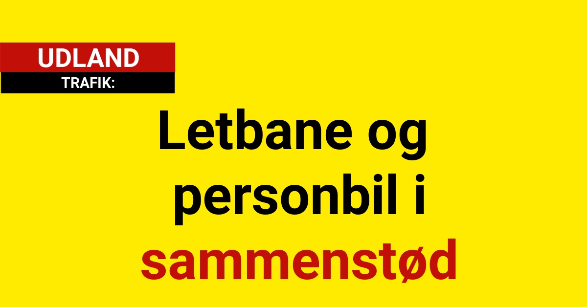 Letbane og personbil i sammenstød