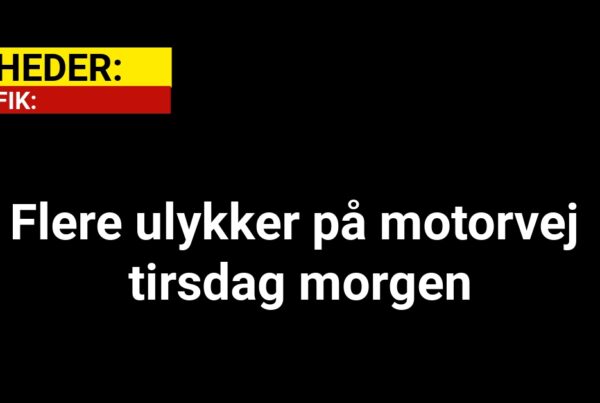 Flere ulykker på motorvej tirsdag morgen