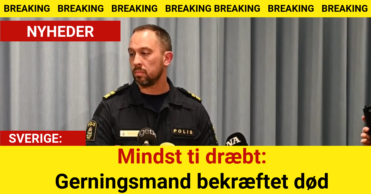 BREAKING: Mindst ti dræbt - Gerningsmand bekræftet død