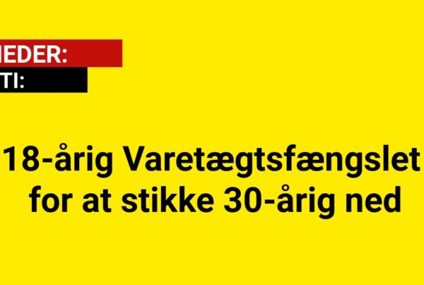 18-årig Varetægtsfængslet for at stikke 30-årig ned