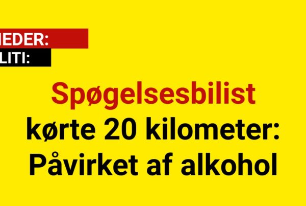 Spøgelsesbilist kørte 20 kilometer: Påvirket af alkohol