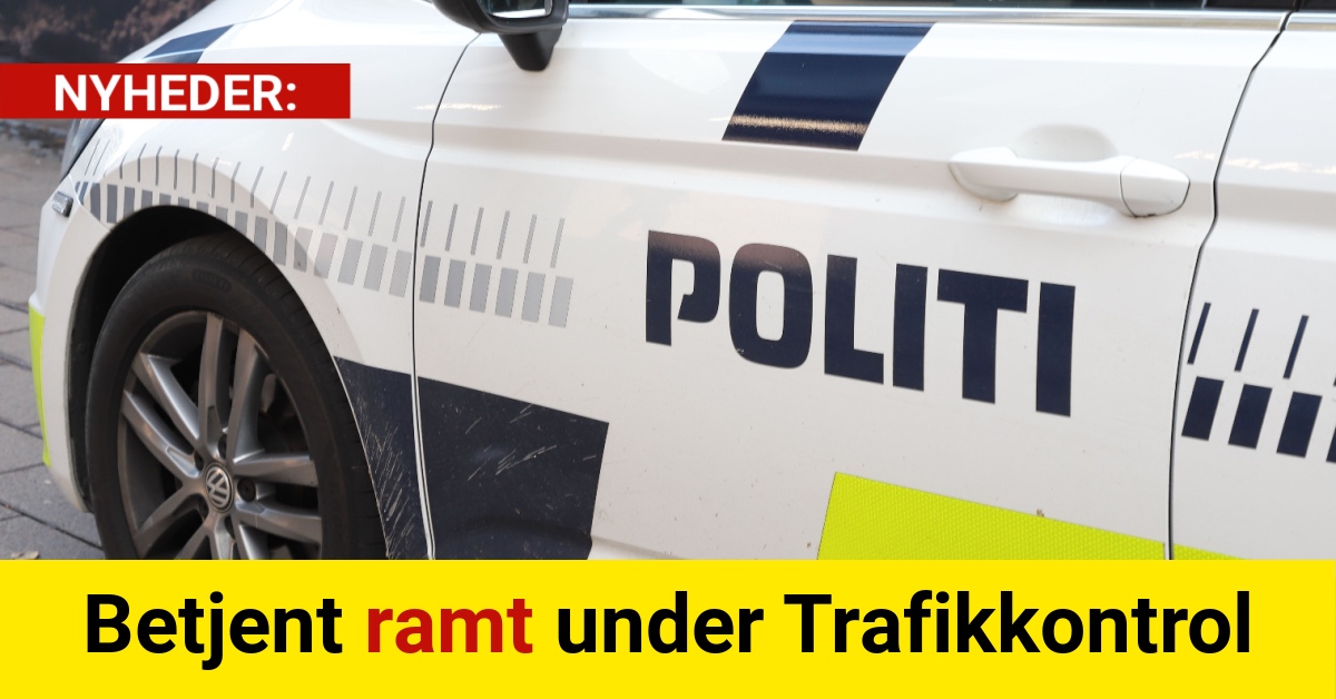 Betjent ramt under Trafikkontrol