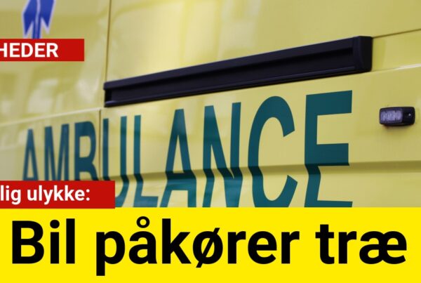 Alvorlig ulykke: Bil påkører træ