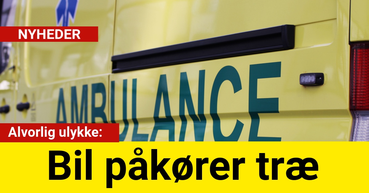 Alvorlig ulykke: Bil påkører træ