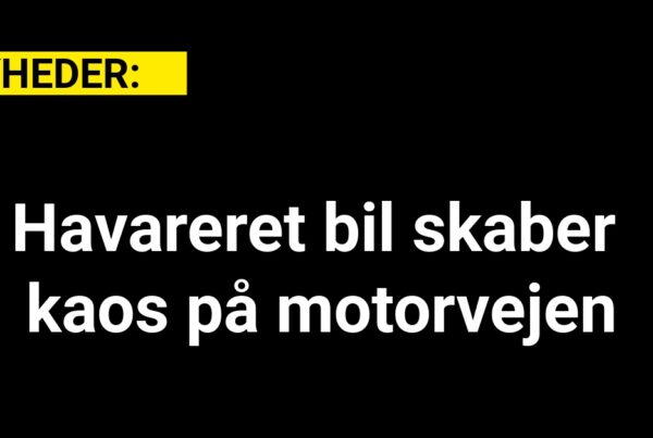 Havareret bil skaber kaos på motorvejen