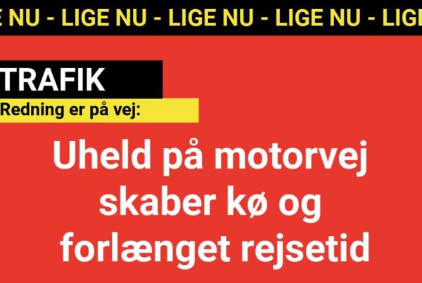 Uheld på motorvej skaber kø og forlænget rejsetid