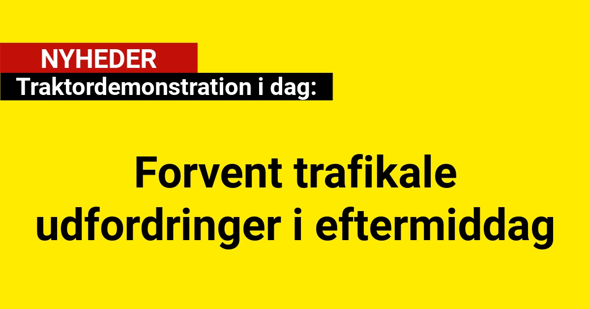 Traktordemonstration i dag: