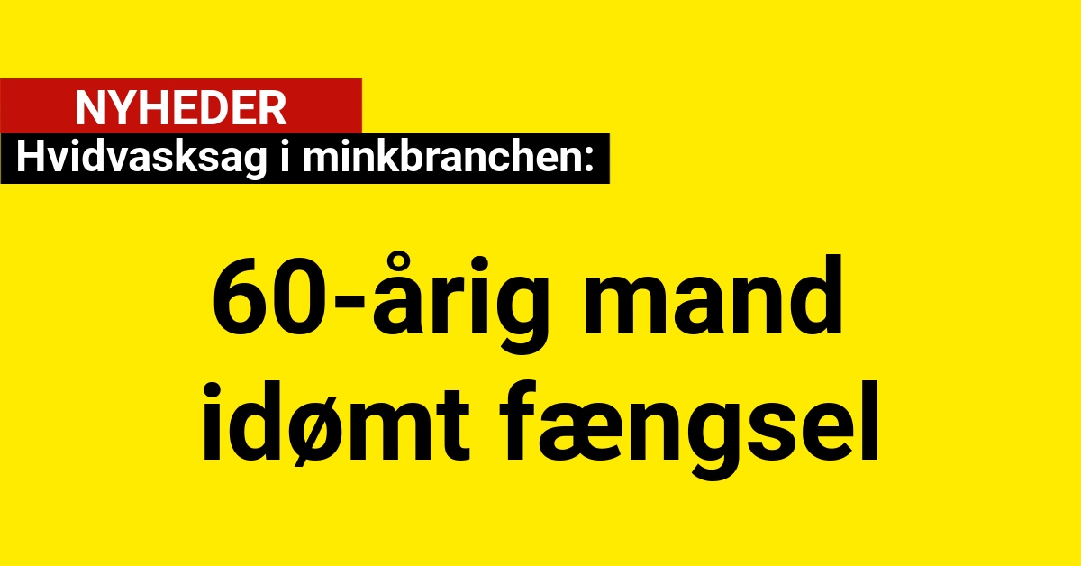 Hvidvasksag i minkbranchen: