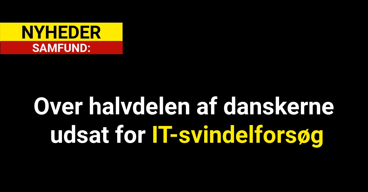 Over halvdelen af danskerne udsat for IT-svindelforsøg