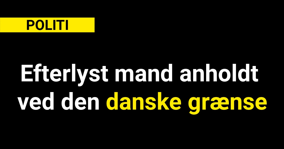 Efterlyst mand anholdt ved den danske grænse