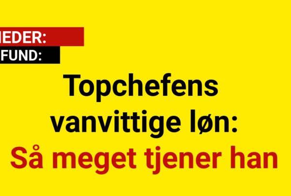 Topchefens vanvittige løn: Så meget tjener han