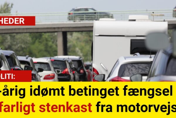 stenkast fra motorvejsbro