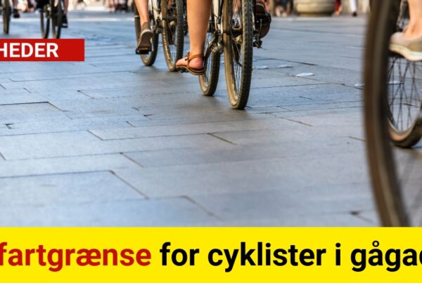 Ny fartgrænse for cyklister i gågaden