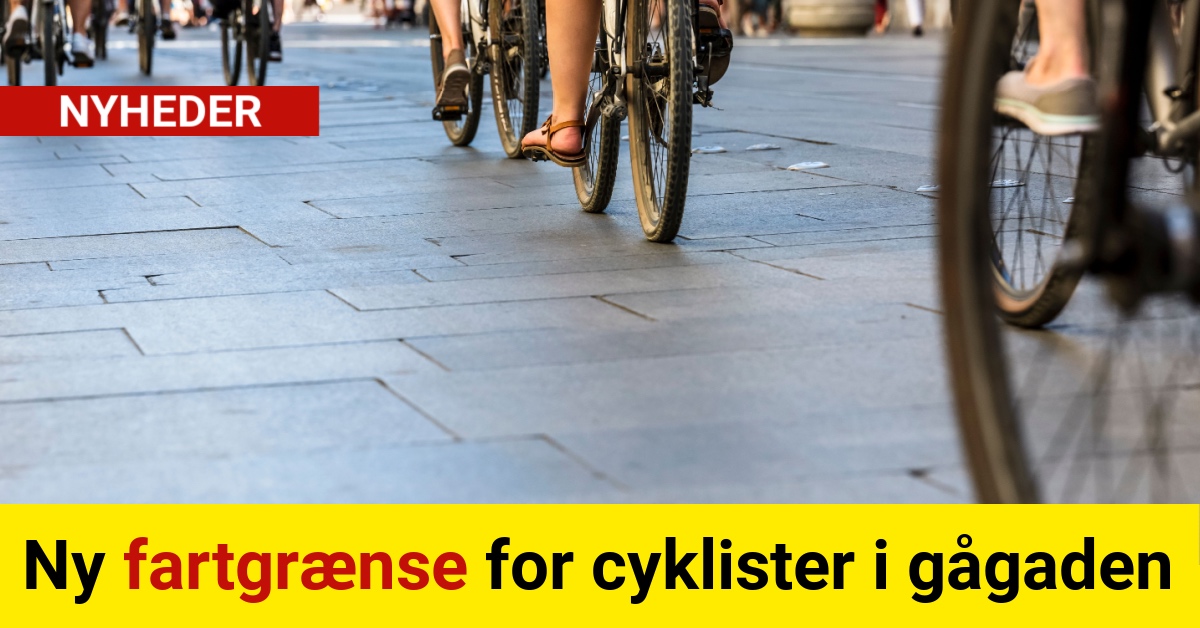 Ny fartgrænse for cyklister i gågaden