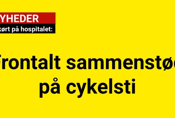 Mand kørt på hospitalet efter frontalt sammenstød på cykelsti