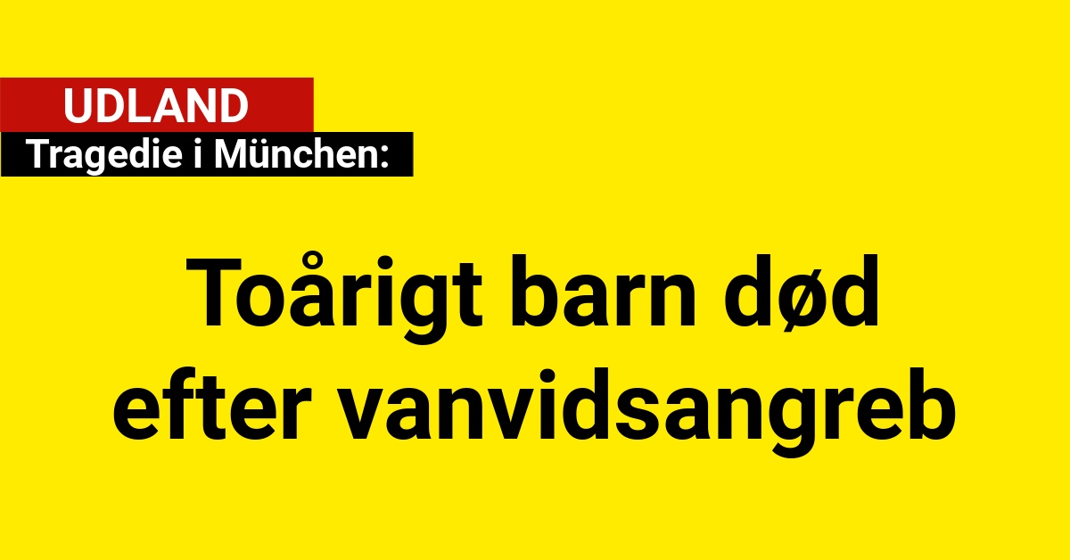 Tragedie i München: Toårigt barn død efter vanvidsangreb