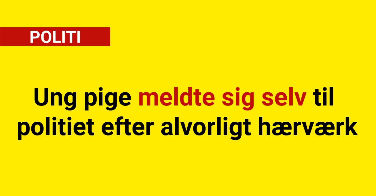 Ung pige meldte sig selv til politiet efter alvorligt hærværk