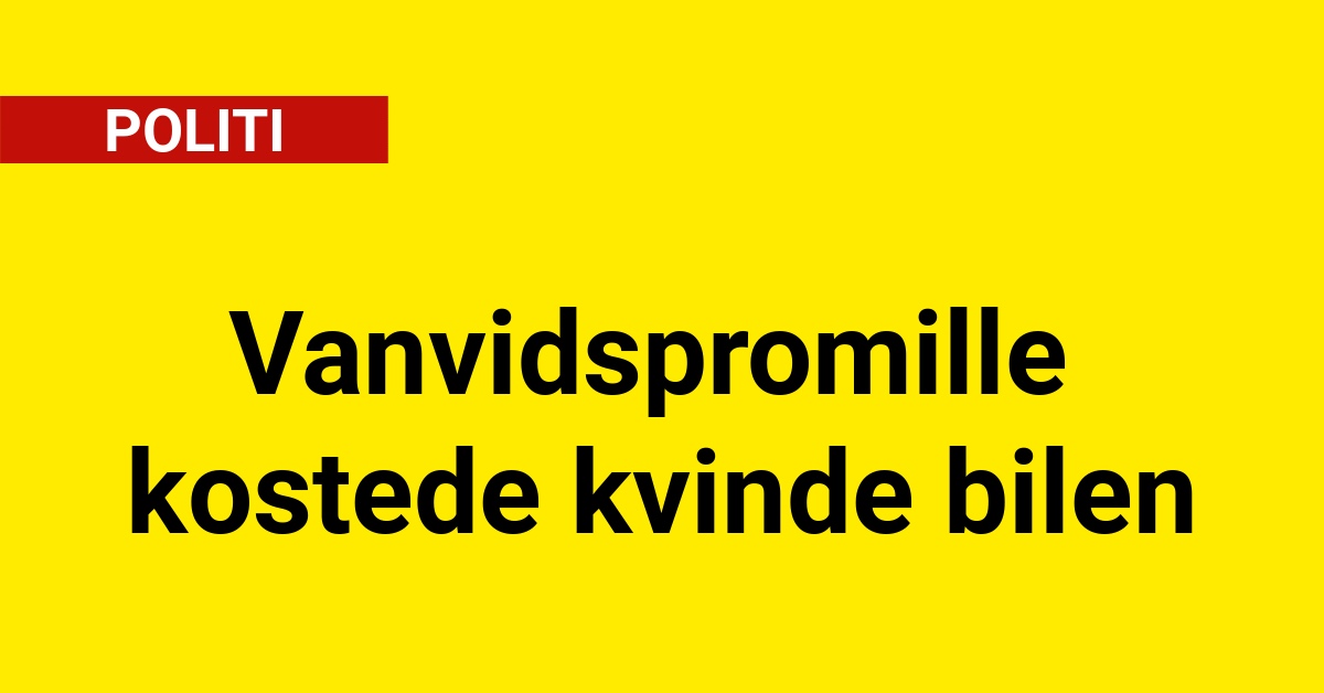 Vanvidspromille kostede kvinde bilen