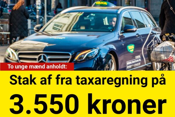 To unge mænd stak af fra taxaregning på 3.550 kroner