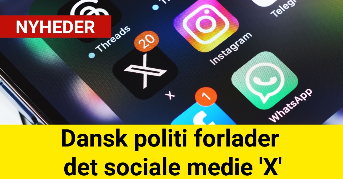 Dansk politi forlader det sociale medie 'X'