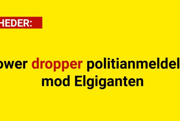 Power dropper politianmeldelse mod Elgiganten