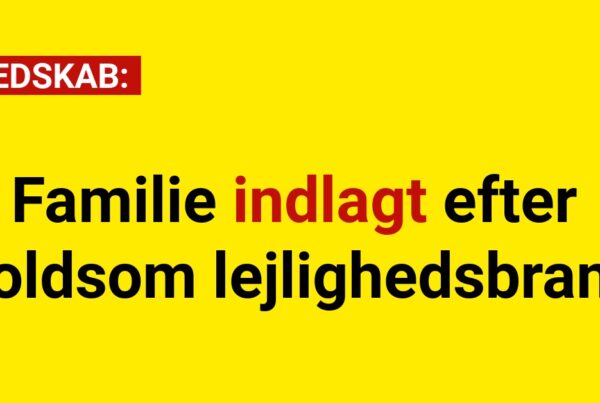 Familie indlagt efter voldsom lejlighedsbrand