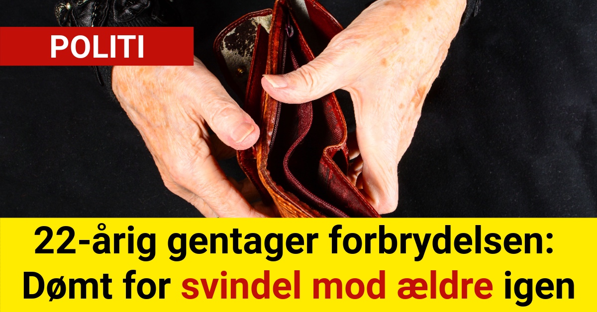 22-årig gentager forbrydelsen: Dømt for svindel mod ældre igen