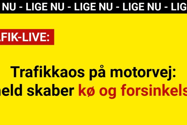 Trafikkaos på motorvej: Uheld skaber kø og forsinkelser