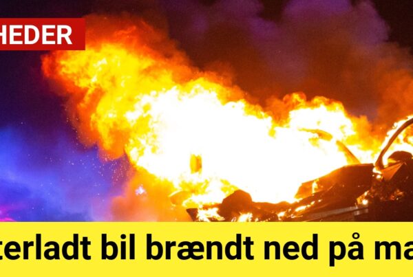 Efterladt bil brændt ned på mark