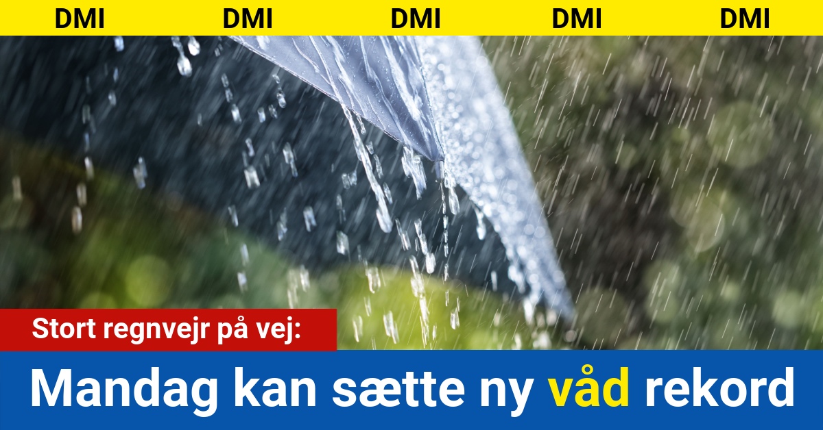 Stort regnvejr på vej