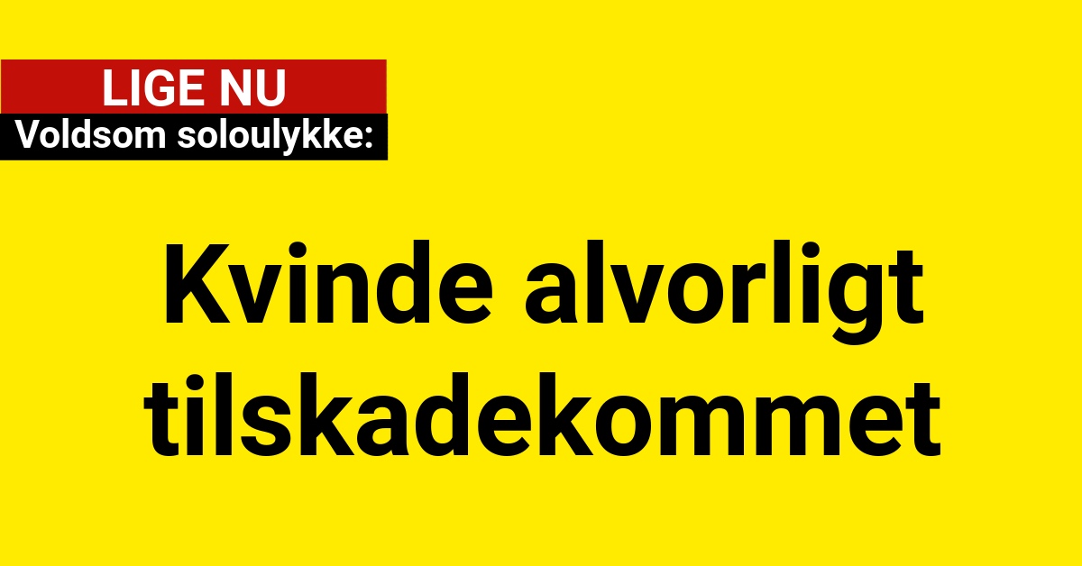 Voldsom soloulykke: