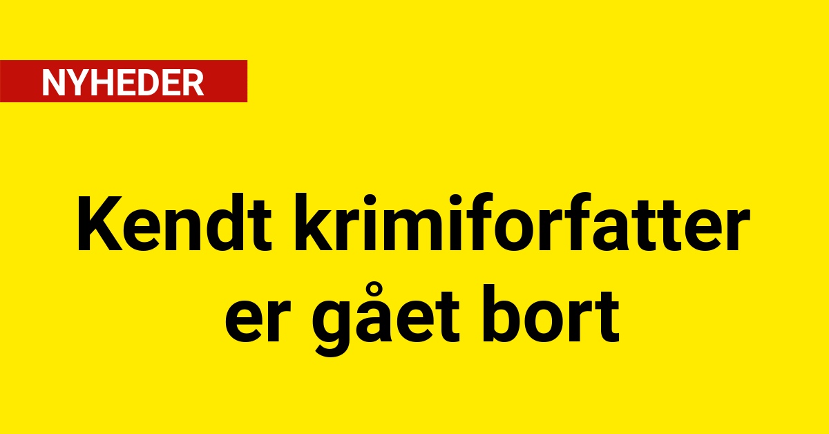 Kendt krimiforfatter er gået bort