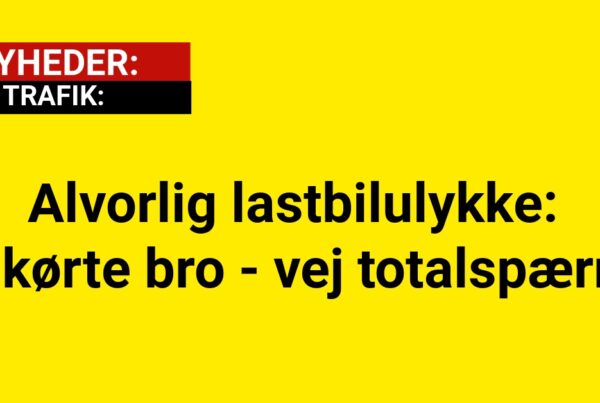 Alvorlig lastbilulykke: Påkørte bro - vej totalspærret