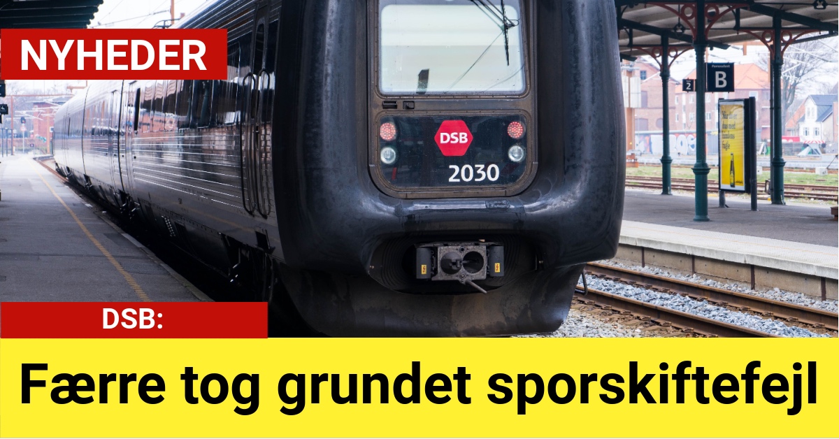 Færre tog grundet sporskiftefejl