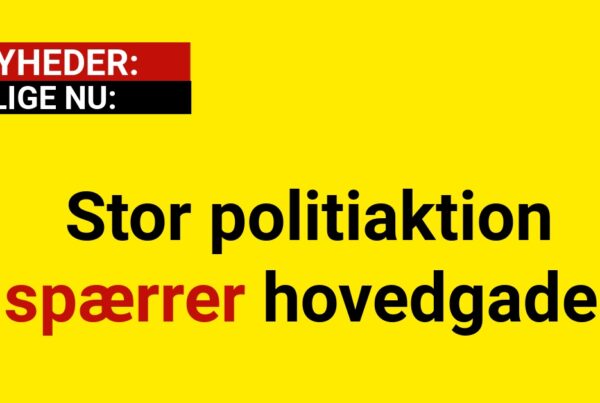 LIGE NU: Stor politiaktion spærrer hovedgade