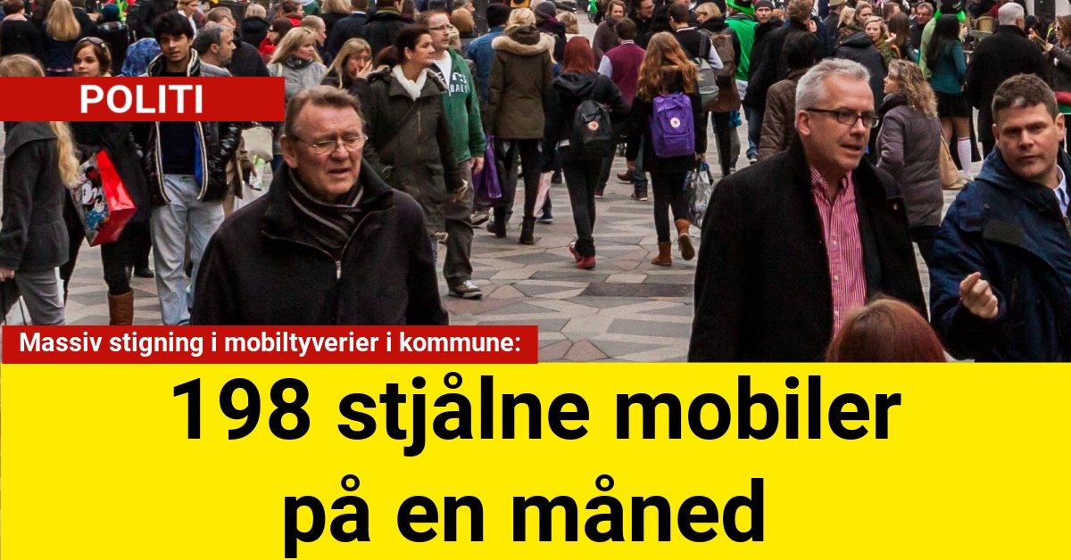 Massiv stigning i mobiltyverier i kommune: