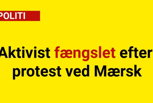 Aktivist fængslet efter protest ved Mærsk