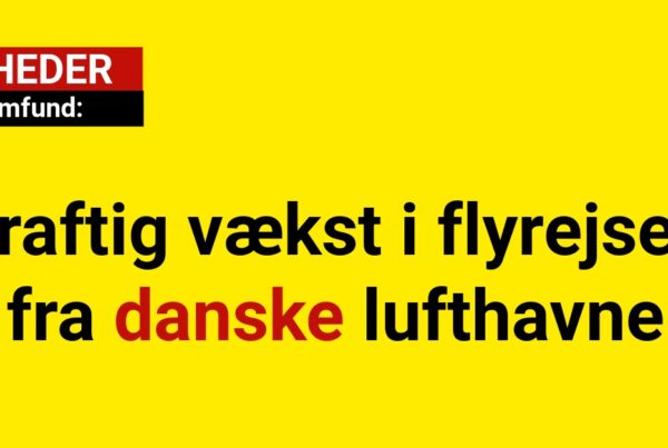 Kraftig vækst i flyrejser fra danske lufthavne