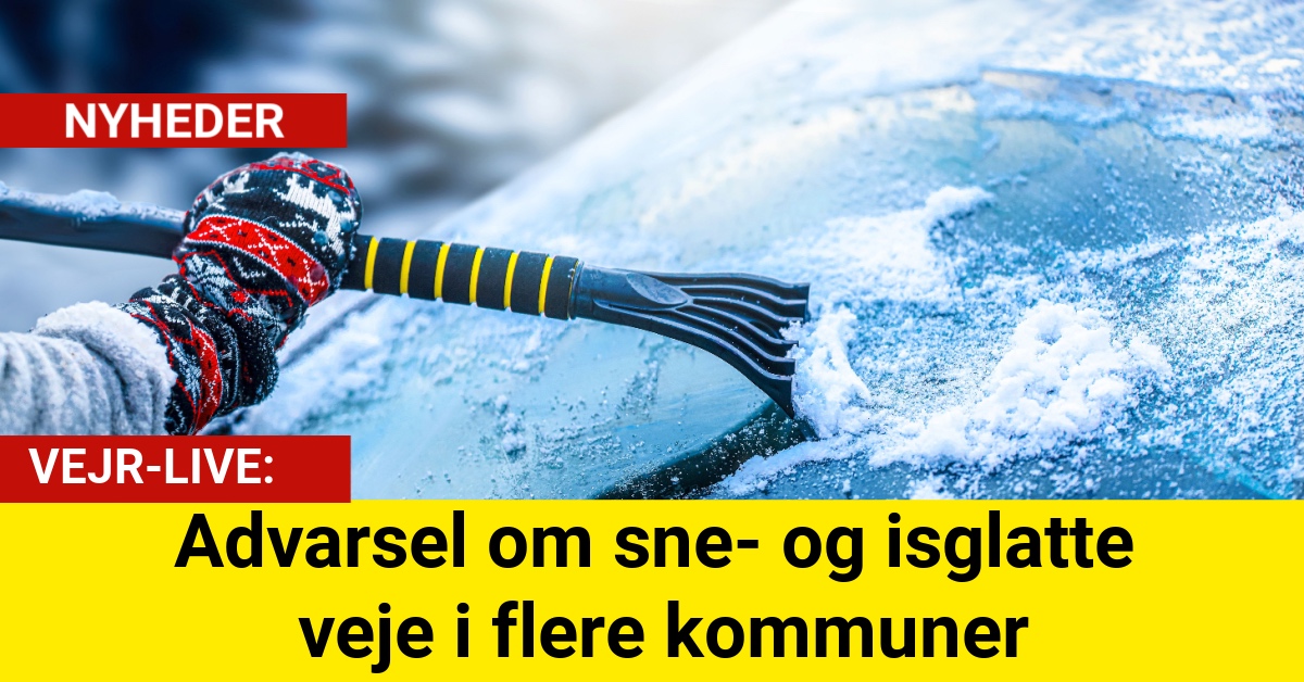 Advarsel om sne- og isglatte veje i flere kommunerAdvarsel om sne- og isglatte veje i flere kommuner