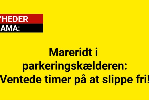 Mareridt i parkeringskælderen: Ventede timer på at slippe fri!