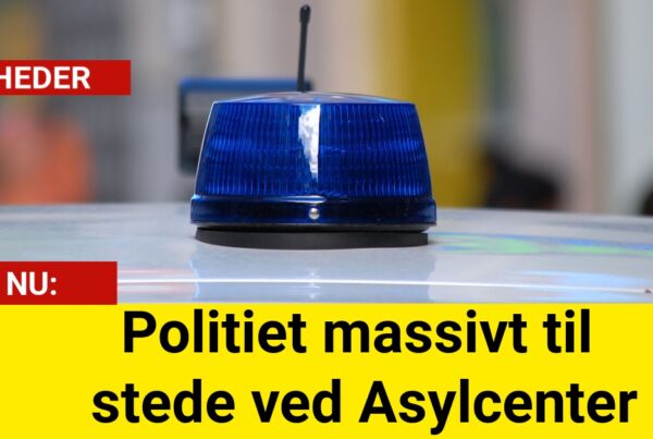 Politiet massivt til stede ved Asylcenter