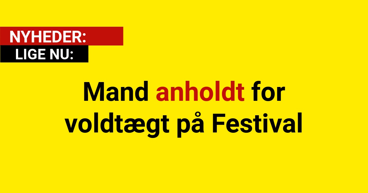 Mand anholdt for voldtægt på Festival