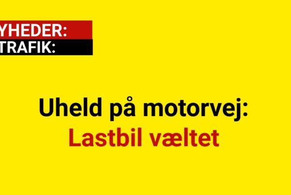 Uheld på motorvej: Lastbil væltet