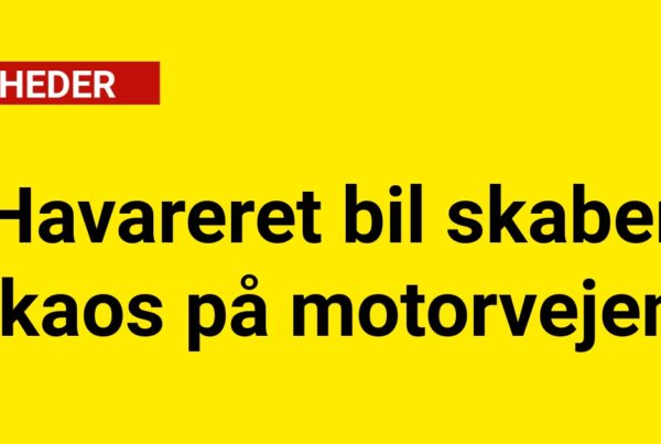 Havareret bil skaber kaos på motorvejen