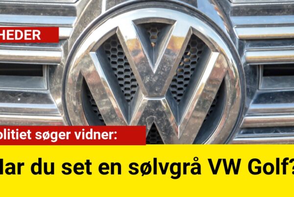 Politiet søger vidner: Har du set en sølvgrå VW Golf?