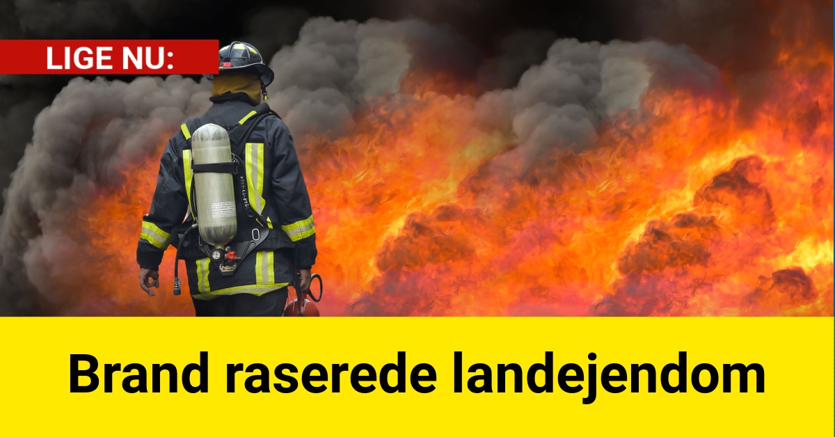 Brand raserede landejendom