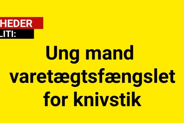 Ung mand varetægtsfængslet for knivstik