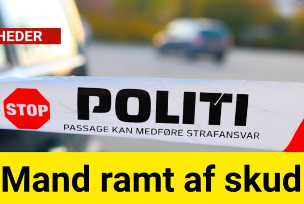 Mand ramt af skud