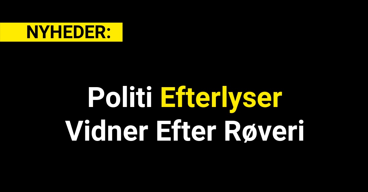 Politi Efterlyser Vidner Efter Røveri