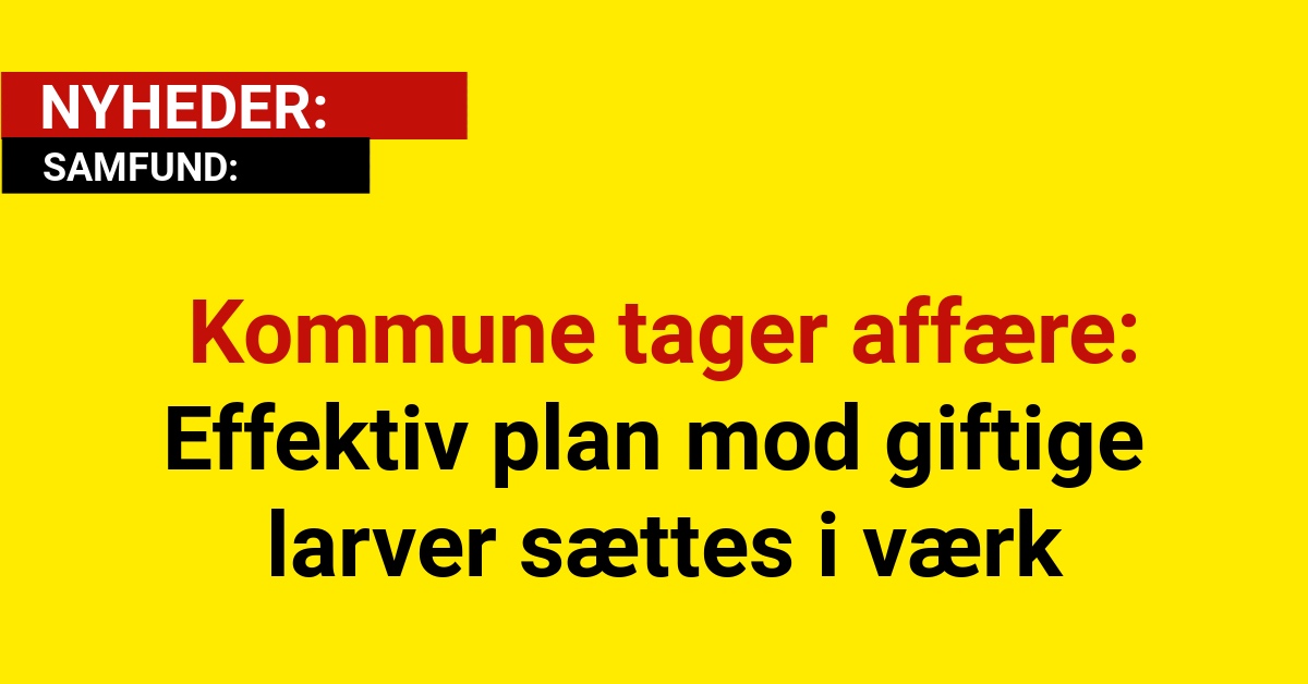 Kommune tager affære: Effektiv plan mod giftige larver sættes i værk